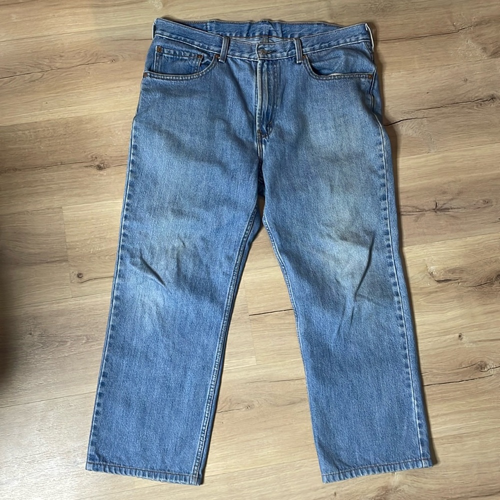 Levi's 514‎ Blue Denim Jeans. Size 38. Hemmed! Signs of wear.